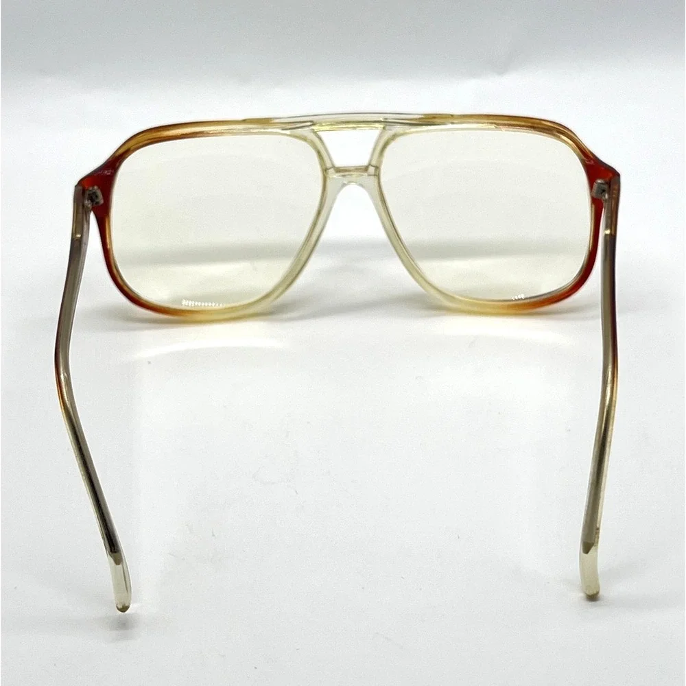 Vintage Zimco Kennedy Aviator Eyeglasses Frames Brown Fade 58-16-145